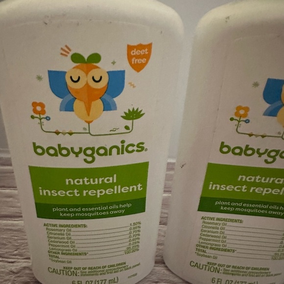 Babyganics Deet Free Natural Insect Repellent (butterfly) 2 bottles - Picture 2 of 3